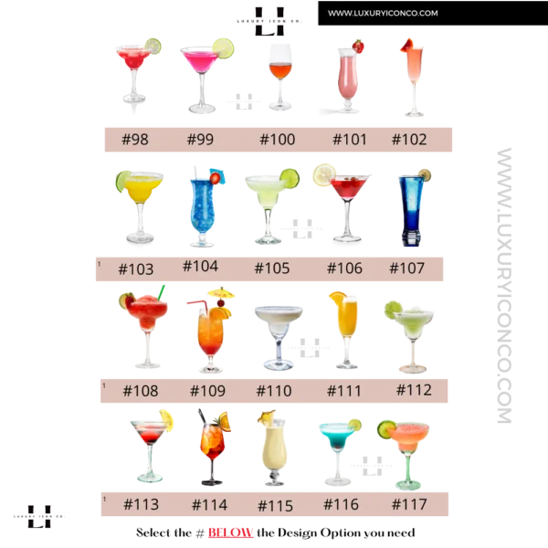 Signature Cocktails Bar Menu