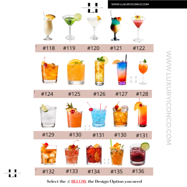 Signature Cocktails Bar Menu
