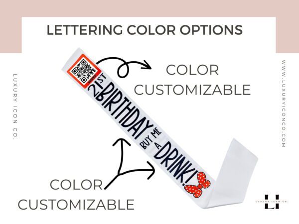 Lettering Color Option Example. By Luxury Icon Co.