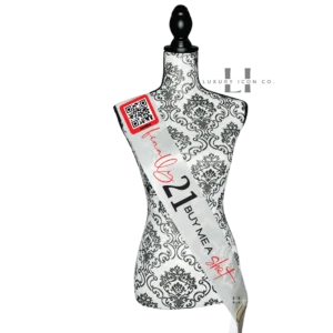 Finally 21 Buy Me a Shot Birthday Sash with QR code. By Luxury Icon Co.