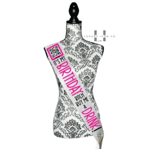 It's My Birthday B**** Buy Me a Drink Sash with QR code. By Luxury Icon Co.
