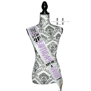 Its My 21st Birthday Buy Me a Drink QR Code Sash