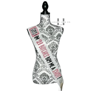 Im 21 B**** Buy Me a Shot Birthday Sash with QR code