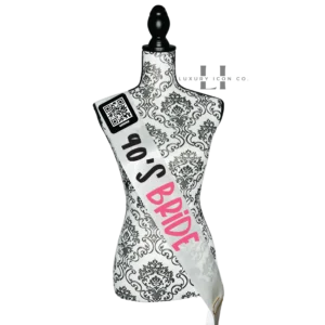 90's Bride Bachelorette Sash with QR Code. By Luxury Icon Co.