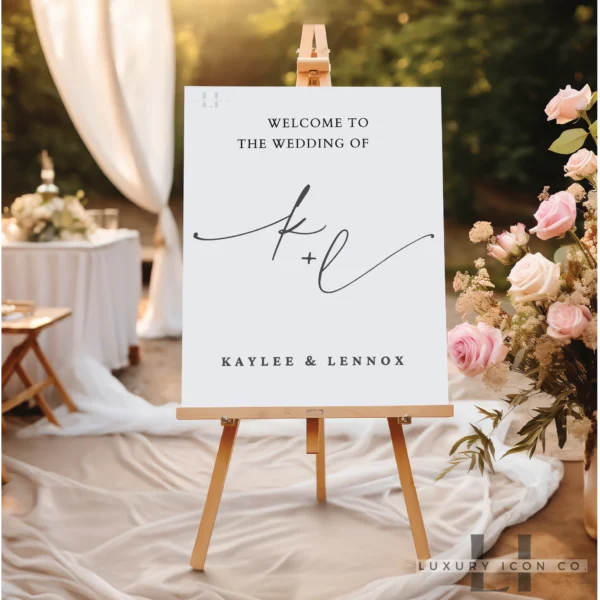 Minimalist Welcome to Our Wedding