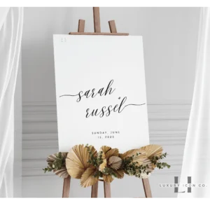 Minimalist Welcome to Our Wedding
