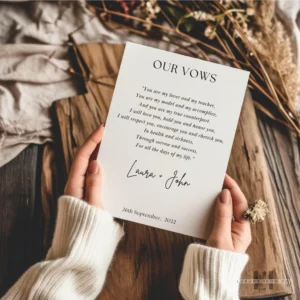 Our Vows Wedding Sign