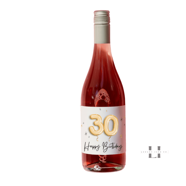 Happy 30th Birthday Wine bottle Label