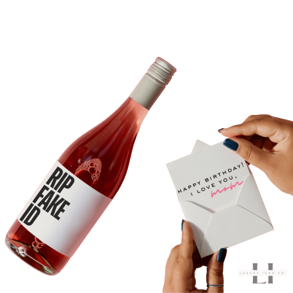 Rip Fake Id Birthday Wine Label