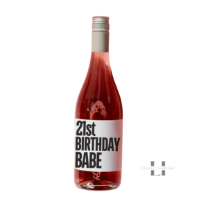 21st Birthday Babe wine label