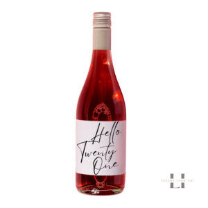 Hello Twenty One Birthday Wine Label