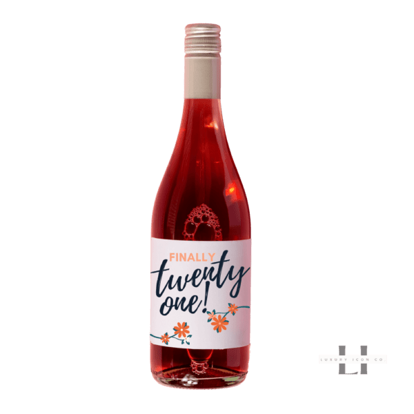 Finally Twenty One Bottle Label