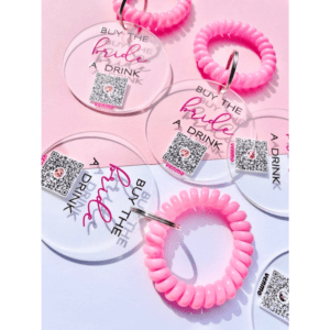 Let's go Barbie Bachelorette Bracelet - Clear QR code Bracelet