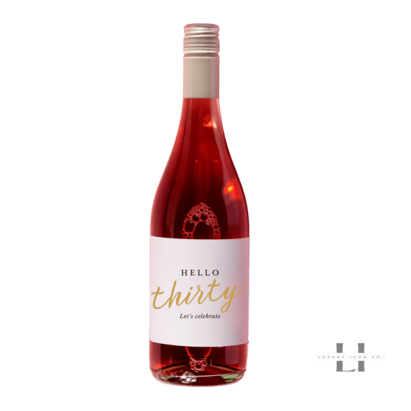 Hello Thirty Let's Celebrate Wine Bottle Label