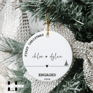 Our First Christmas Engaged Ornament Engaged Christmas Ornament Engagement Christmas Ornament Engagement Ornament Couple Ornament 2022