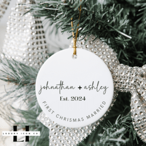 First Christmas Married Ornament | Newlywed Ornament