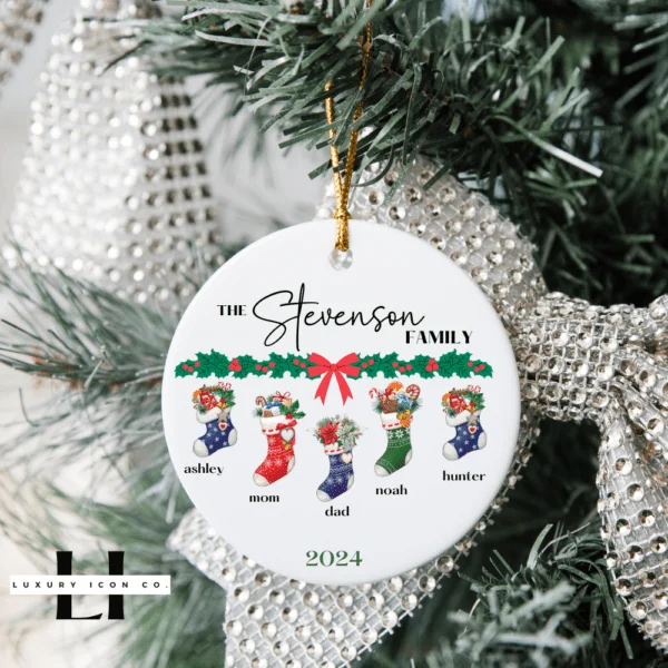 Family of 5 Ornament Personalized Family Ornament Large Family Christmas Ornament Personalized Family Stockings Family of 4 Ornament