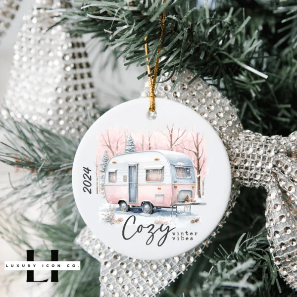 Cozy Camper Vintage Christmas Ornaments