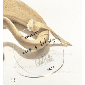 First Christmas Engaged Acrylic Ornament | First Christmas Married Christmas Ornament