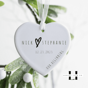 Our Beginnings Ornament | Newly Engaged Christmas Ornament 2024