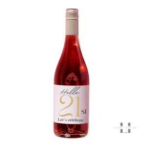 Hello 21st Let's Celebrate Birthday Bottle Label