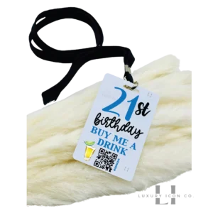 21st Birthday QR Code Lanyard