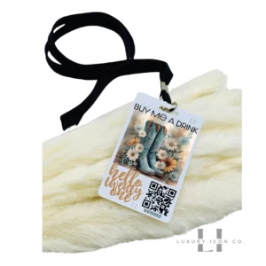 Country Chic QR Code Birthday Lanyard